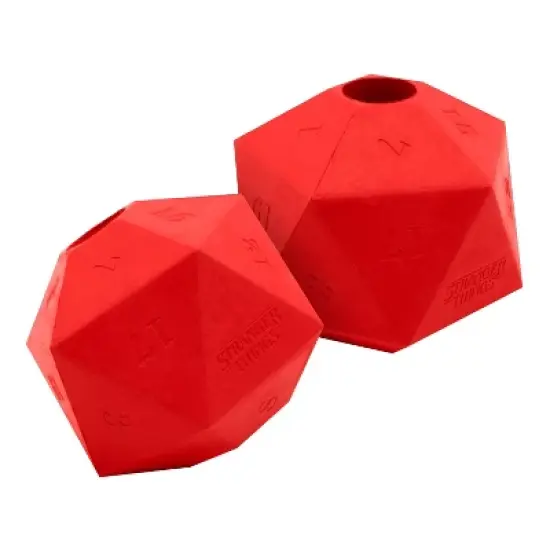 Chew King Netflix Stranger Things Dice Dog Toy - Red - 2pk image {3}