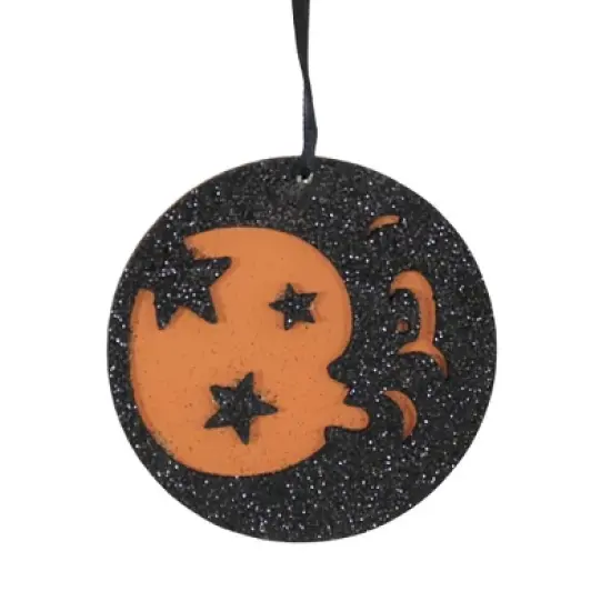 Holiday Ornament 4.75 In Jolly Halloween Ornaments Halloween Tree Ornament , Halloween Decor Black Cat Pumpkin Moon (4PC) image {2}