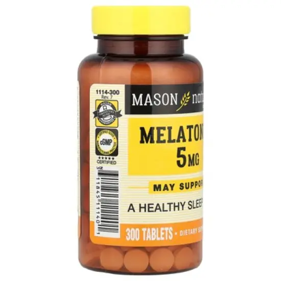 Mason Natural Melatonin, 300 Tablets image {3}