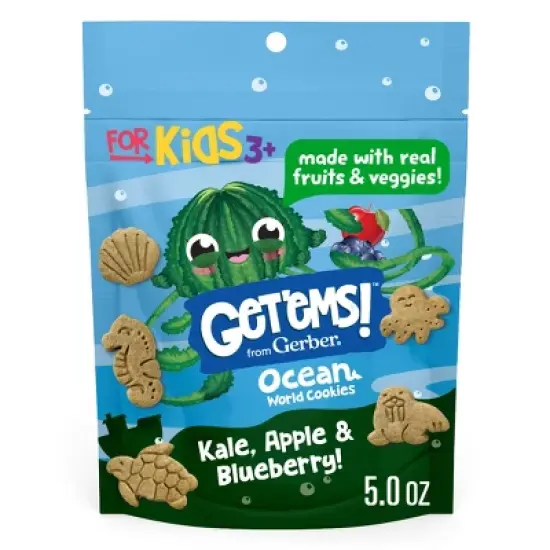 Get'ems! from Gerber Ocean World Crackers Kids Snacks - Kale Apple Blueberry image {9}
