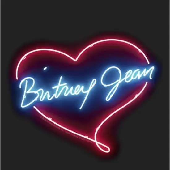Junior's Britney Spears Jean Neon Heart Festival Muscle Tee image {1}
