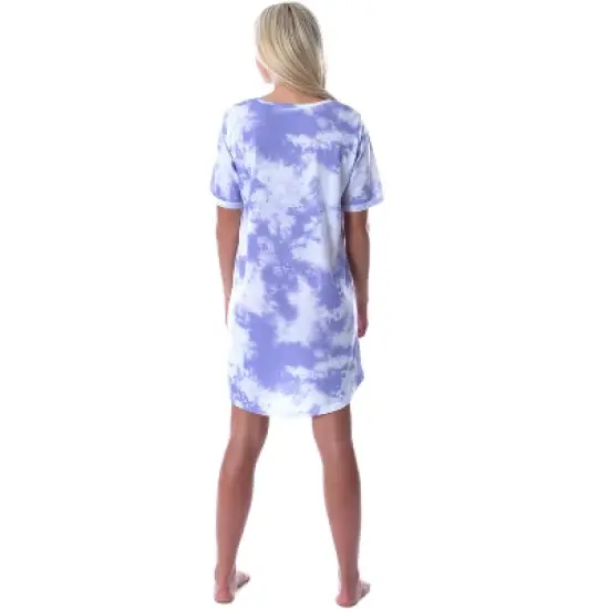 Disney Princess Womens Villains Sleeping Beauty Maleficent Nightgown Sleep Shirt Purple image {2}