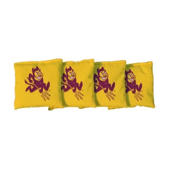 NCAA Arizona State Sun Devils Corn-Filled Cornhole Bags Yellow - 4pk image {1}