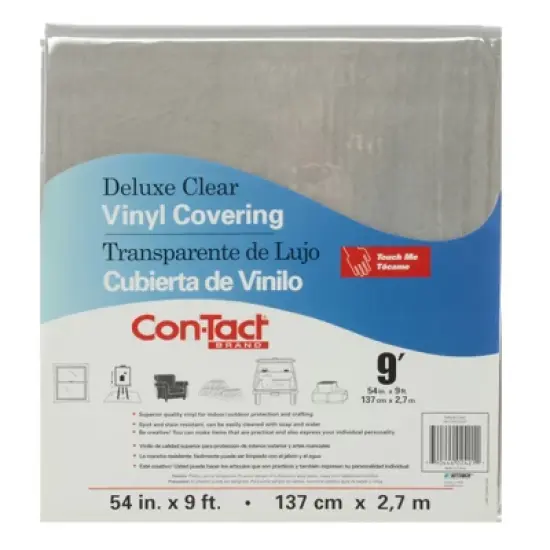 Con-Tact&reg; Brand Clear Vinyl Covering, Deluxe, 54" x 9' image {3}