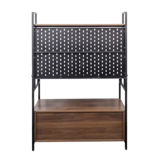 LIVAREEmlen Kitchen Bakers Rack with Door, Microwave Oven Stand, Utility Storage Shelf, Durable Kitchen Organizer for Small Spaces image {7}