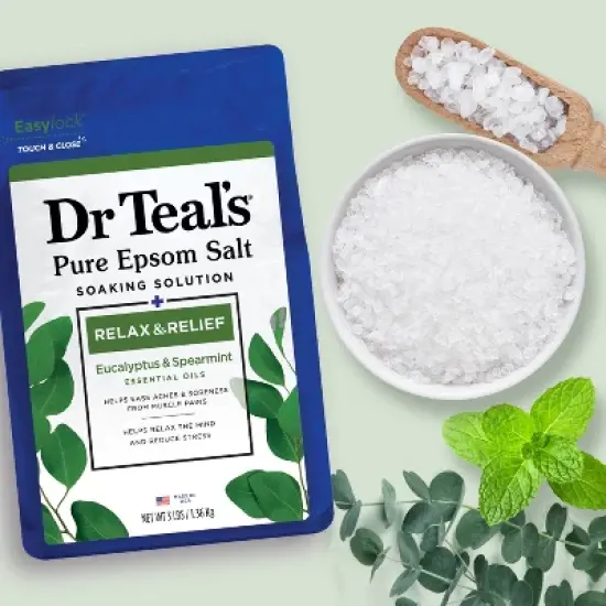 Dr Teal's Epsom Salt Magnesium Soak - Relax & Relief with Eucalyptus & Spearmint image {4}