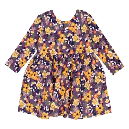 RuffleButts Toddler Girls Long Sleeve Twirl Dress image {6}