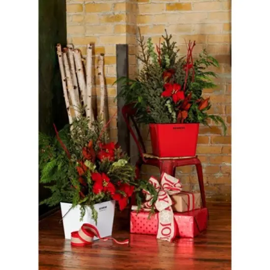 Behrens Rectangular Galvanized Steel Bucket White image {2}