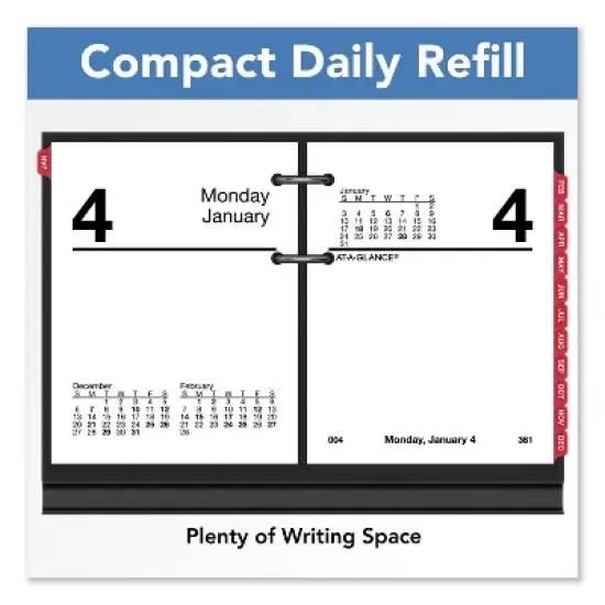 Compact Desk Calendar Refill, 3 x 3.75, White Sheets, 12-Month (Jan to Dec): 2026 image {2}