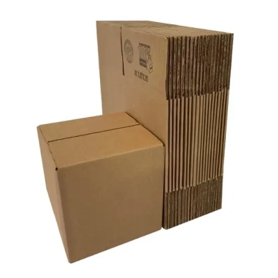 UOFFICE Pack of 10 Corrugated Cube Shipping Boxes 18" x 18" x 18" image {6}