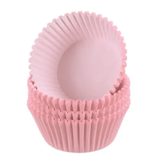 Unique Bargains Greaseproof Disposable Standard Size Cake Cookie Baking Cups 100 Pcs Pink image {6}