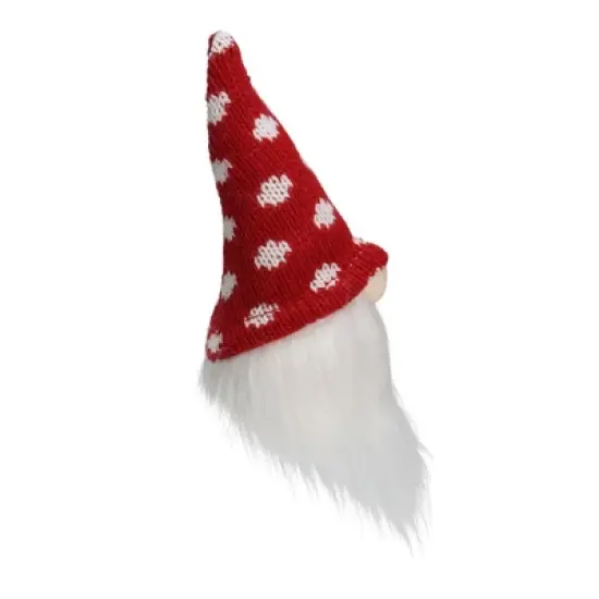 Northlight Santa Gnome with Polka Dot Hat Christmas Decoration - 5" - Red and White image {1}