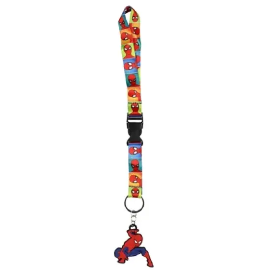 Marvel Spider-Man Many Faces Wrist Strap Lanyard for Keys with 2" Keychain image {4}