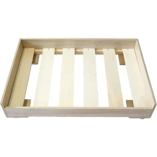 Midlee Raised Wooden Dog Bed Frame- Small image {3}