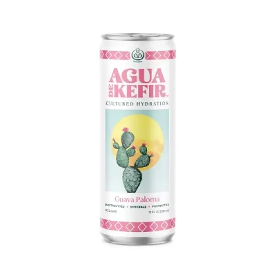 Agua de Kefir Guava Paloma - 12 fl oz Can image {6}