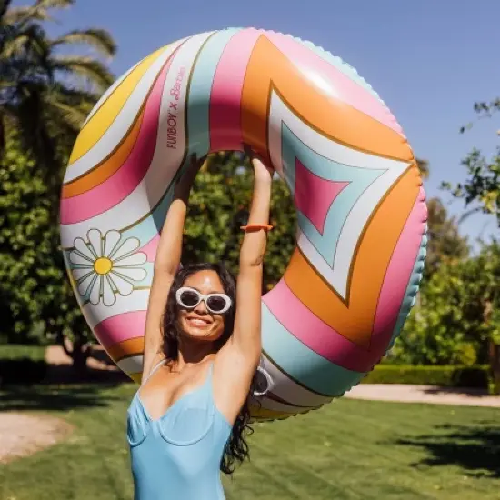 FUNBOY x Malibu Barbie Tube Pool Float - Pink image {3}