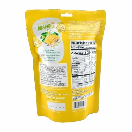 Chao Sua Thai Sticky Rice Chips Mango Flavored 3.17 Oz. (Pack of 2) image {5}