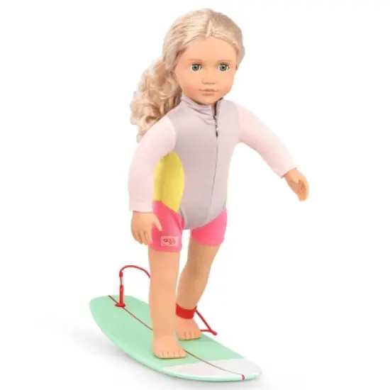 Our Generation Coral with Storybook & Accessories 18" Posable Surfer Doll image {3}
