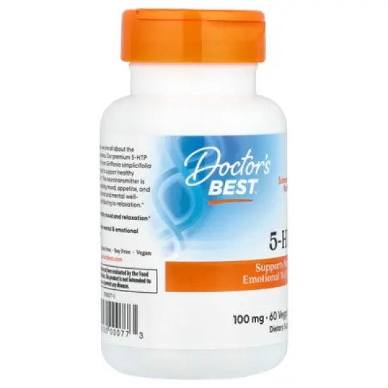 Doctor's Best, Best 5-HTP, 100 mg, 60 Veggie Caps image {3}