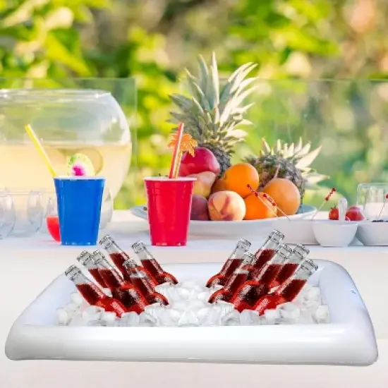 Inflatable Serving Bar Ice Buffet Food Tray, Large Drink Holder Cooler for Indoor/Outdoor BBQ, Picnic, Party Supplies by 4E's Novelty image {4}