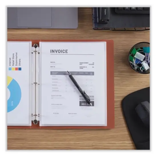 Universal Heavy Gauge Top-Load Poly Sheet Protectors - Letter - Case of 25 image {2}