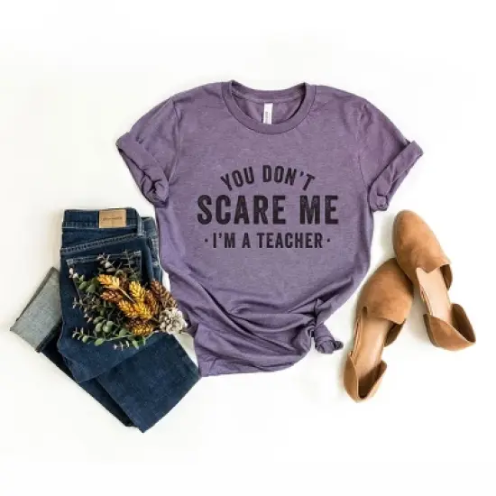 Simply Sage Market Women's You Don't Scare Me I'm A Teacher Short Sleeve Graphic Tee image {1}