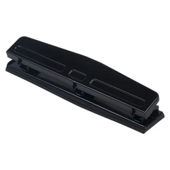 JAM PAPER Metal 3 Hole Punch - Black - 10 Sheet Capacity -  Hole Puncher Sold Individually image {1}