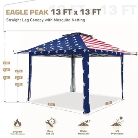 EAGLE PEAK Pop Up Gazebo with Mesh Netting image {2}