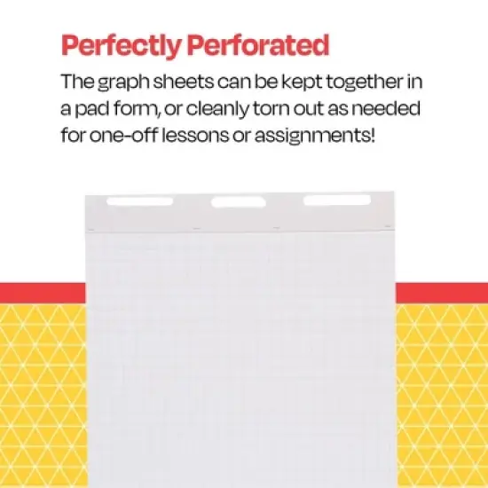 School Smart Graph Paper Easel Pads, 27 x 34 Inches, 50 Sheets, Pack of 4 image {3}