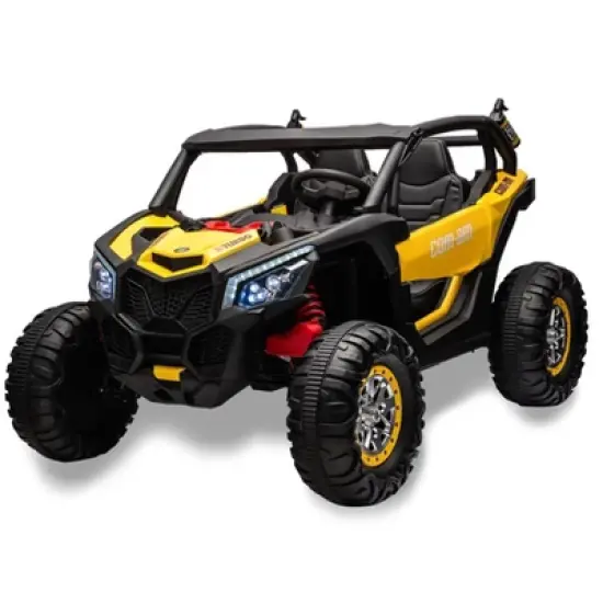 24V Kids Ride On UTV Car, 2 Seater Ride On Truck with Remote Control, 4WD Off-Road UTV Electric Toy Car with Headlights, Music for Boys Girls 3-9 image {10}
