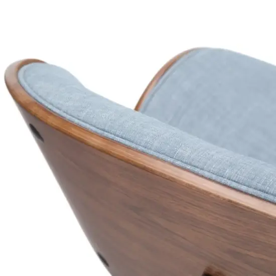 Avondale Bentwood Adjustable Height Gas Lift Barstool Linen Fabric - Wyndenhall image {5}