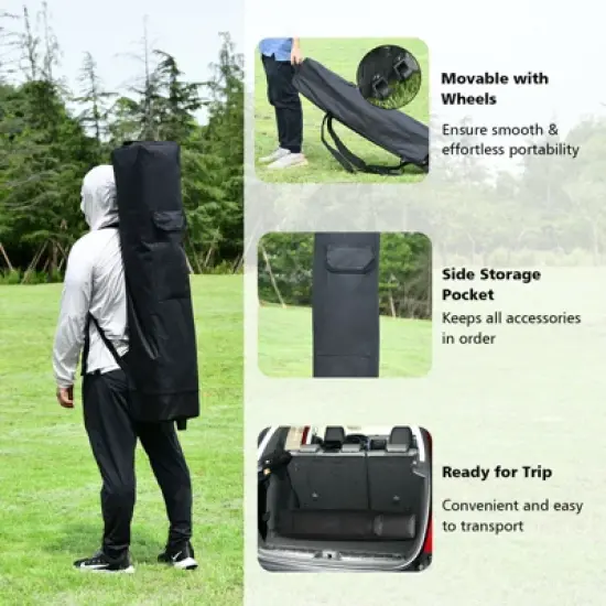 Costway 10ft X 10ft Pop Up Tent Slant Leg Canopy W/ Roll-up Side Wall image {5}