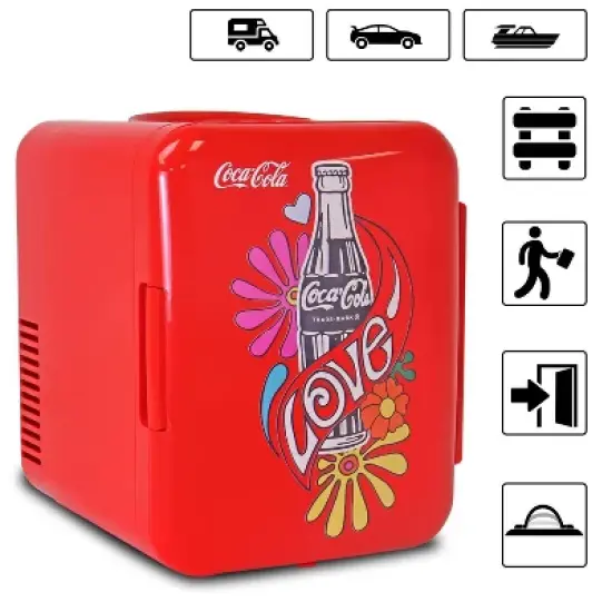 Coca-Cola Love 1971 Series 4L Cooler/Warmer 12V DC 110V AC Mini Fridge image {8}