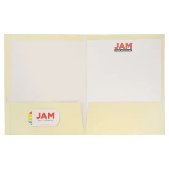 JAM 6pk Glossy Paper Folder 2 Pocket - Ivory image {1}