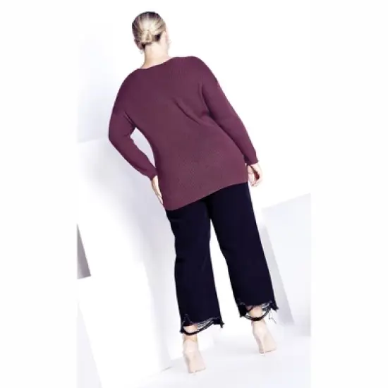 Women's Plus Size Primrose Sweater - purple | AVENUE image {3}