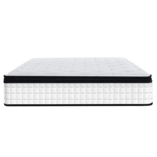 Yinvani 12 Inch Individual Pocket Spring + Memory Foam Hybrid Mattress image {1}
