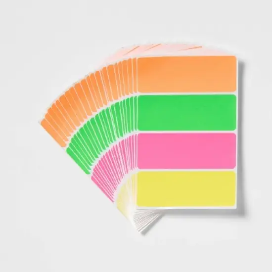 96ct 1"x2.75" Permanent Labels Neon - up&up&trade; image {3}