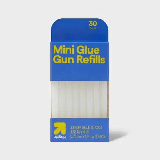 30ct Mini Glue Gun Stick Refills - up&up&trade;: Hot Glue Sticks for Crafting, Clear, 3.937" Length, 30 Pack image {3}