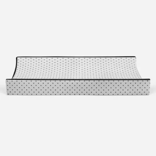 Bacati - Plus Quilted Muslin Changing Pad Cover Black image {4}