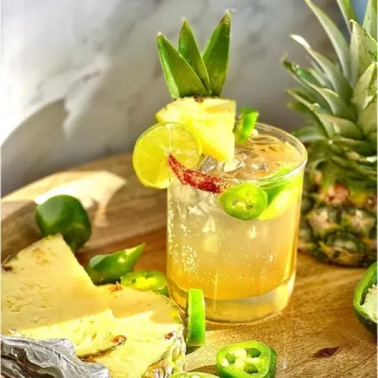 Crafted Cocktails Jalapeno Pineapple Mix: 2 Pack: Pineapple, Jalapeo and Lime with Organic Agave: 60 Calories, Makes Margaritas and Mai Tais image {3}