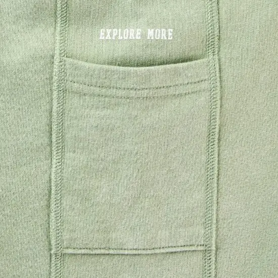 Boys' Adaptive French Terry Top & Bottom Set - Cat & Jack&trade; Olive Green image {2}