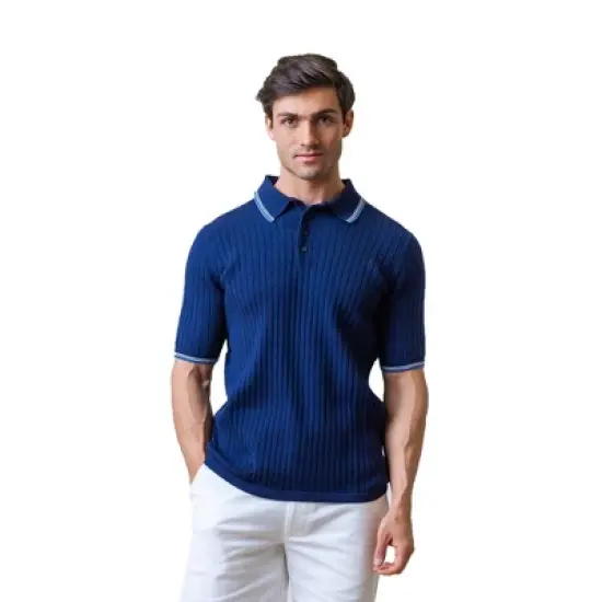 Hope & Henry Mens' Short Sleeve Sweater Polo image {8}