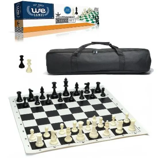 Complete Tournament Chess Set &ndash; Plastic Chess Pieces with Roll-up Chess Board and Travel Canvas Bag image {16}