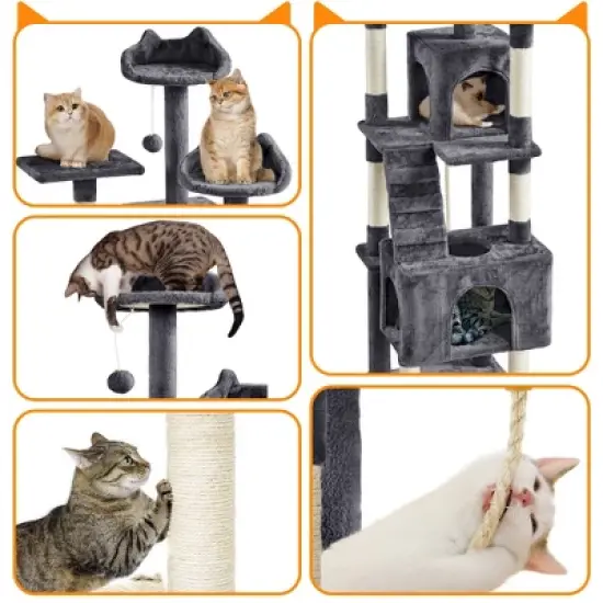 Yaheetech 72inch Multi Level Cat Tree Cat Tower image {3}