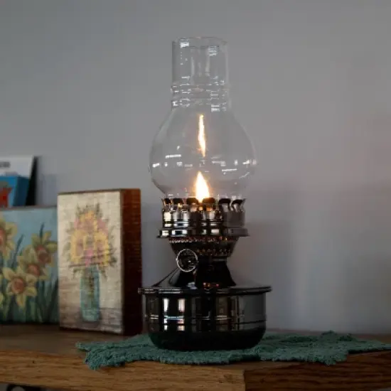 Lehman's Woodshed Wall Mount Oil Lamp, 20 Ounce Oil or Kerosene Fuel Lantern with Removable Reflector for Wall or Table, 3/4 Inch Wick, Indoor Use image {1}