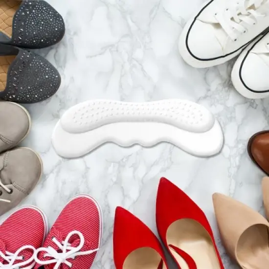 Unique Bargains Concealed Shoes Heel Pads One Size Transparent 2 Pair image {5}