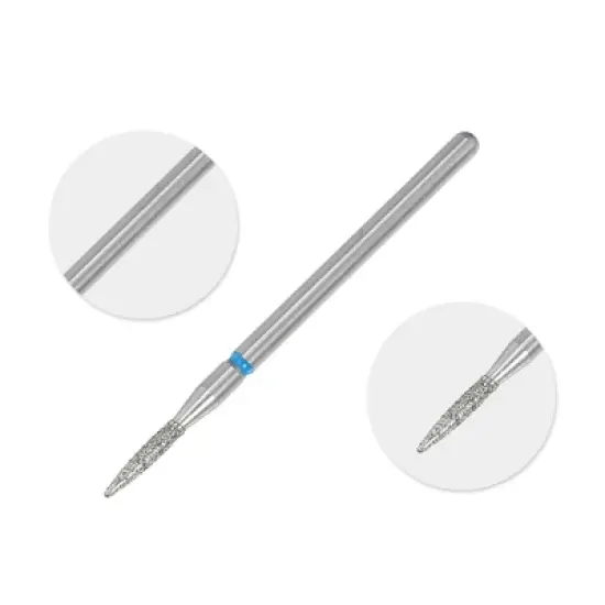 Unique Bargains Emery Nail Drill Bits Set for Acrylic Nails 3/32 Inch Nail Art Tools 43.8mm Length Blue 10 Pcs image {2}