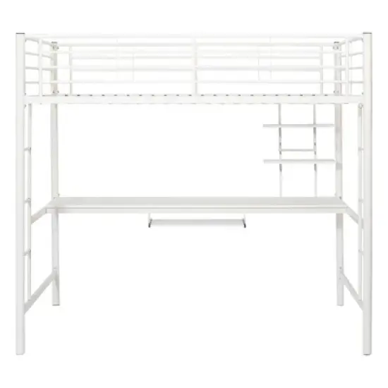 Full Analise Metal Loft Bed with Wood Desk - Saracina Home image {3}