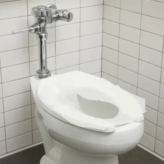 Juvale 4 Pack of 250 Pieces Disposable Toilet Seat Covers, Flushable Paper Cover for Bathroom, Travel Accessories, Kids, Adults, 14 x 16 In, 1000 Pack image {2}