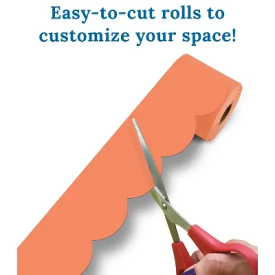 Carson Dellosa Education 65' Mango Rolled Scalloped Bulletin Board Borders (1 roll) image {3}